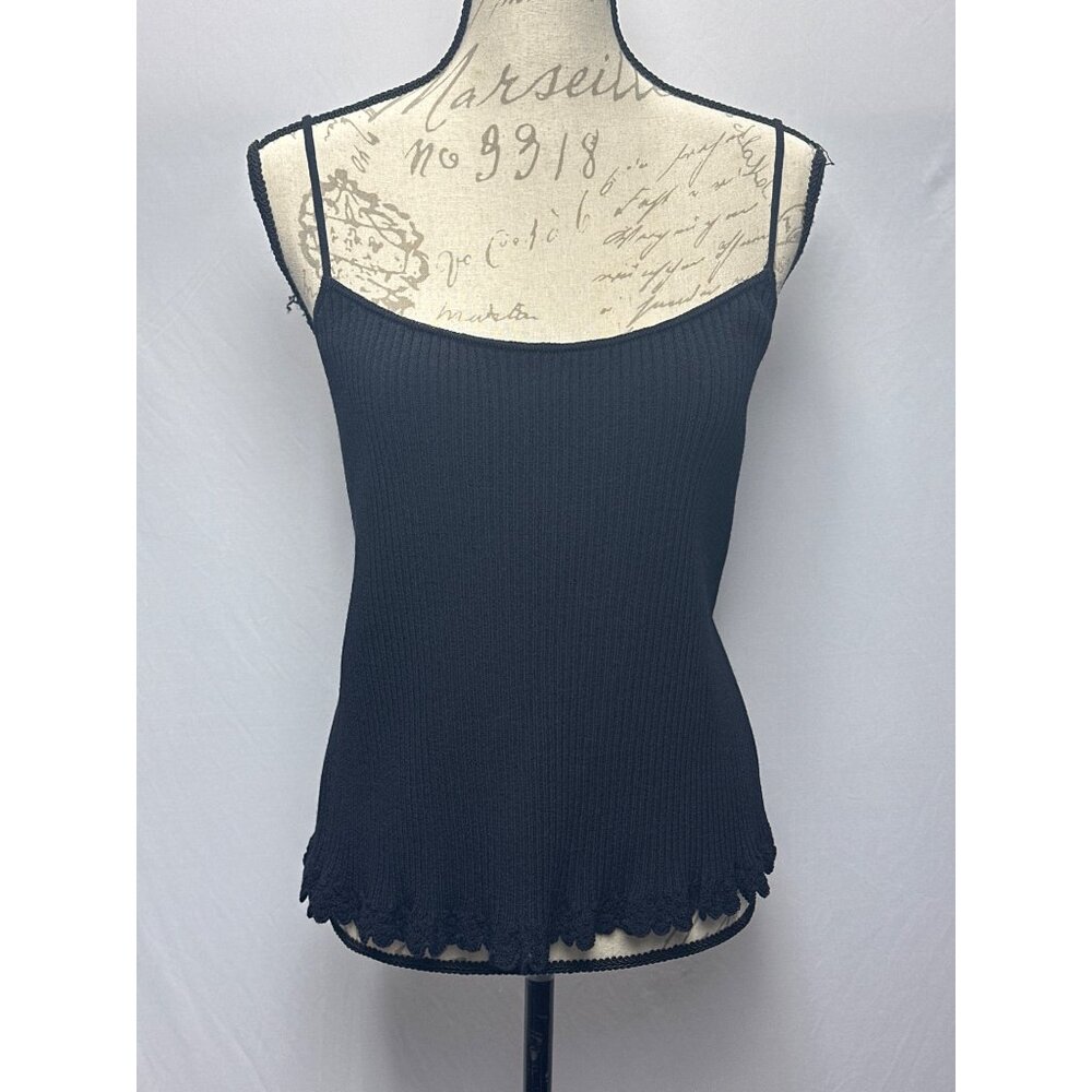 St, John, Ribbed Tank w/ Ruffled Hem